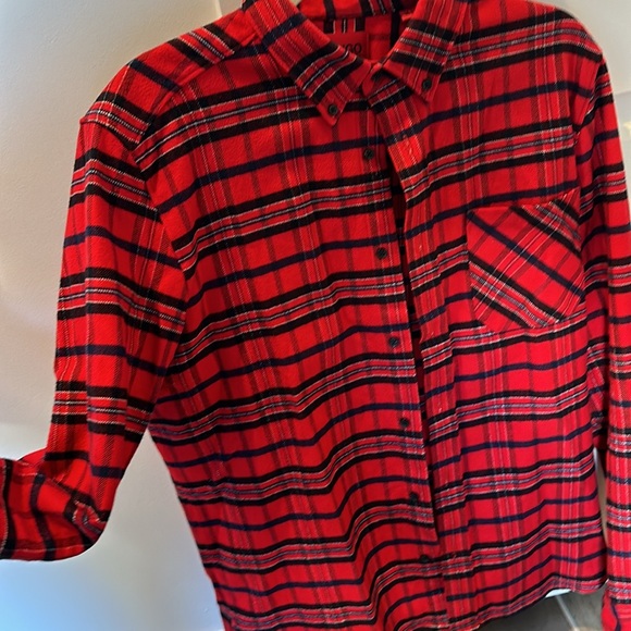 Hugo Red Patterned Flannel Size Medium - Picture 3 of 3